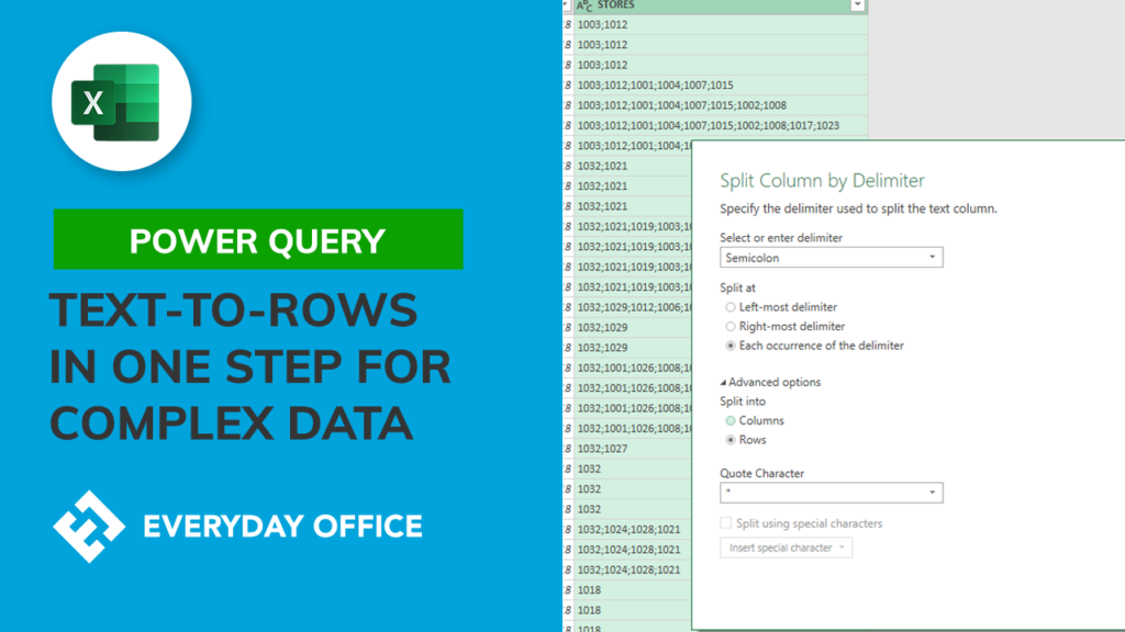 Going Text to ROWS with Power Query
